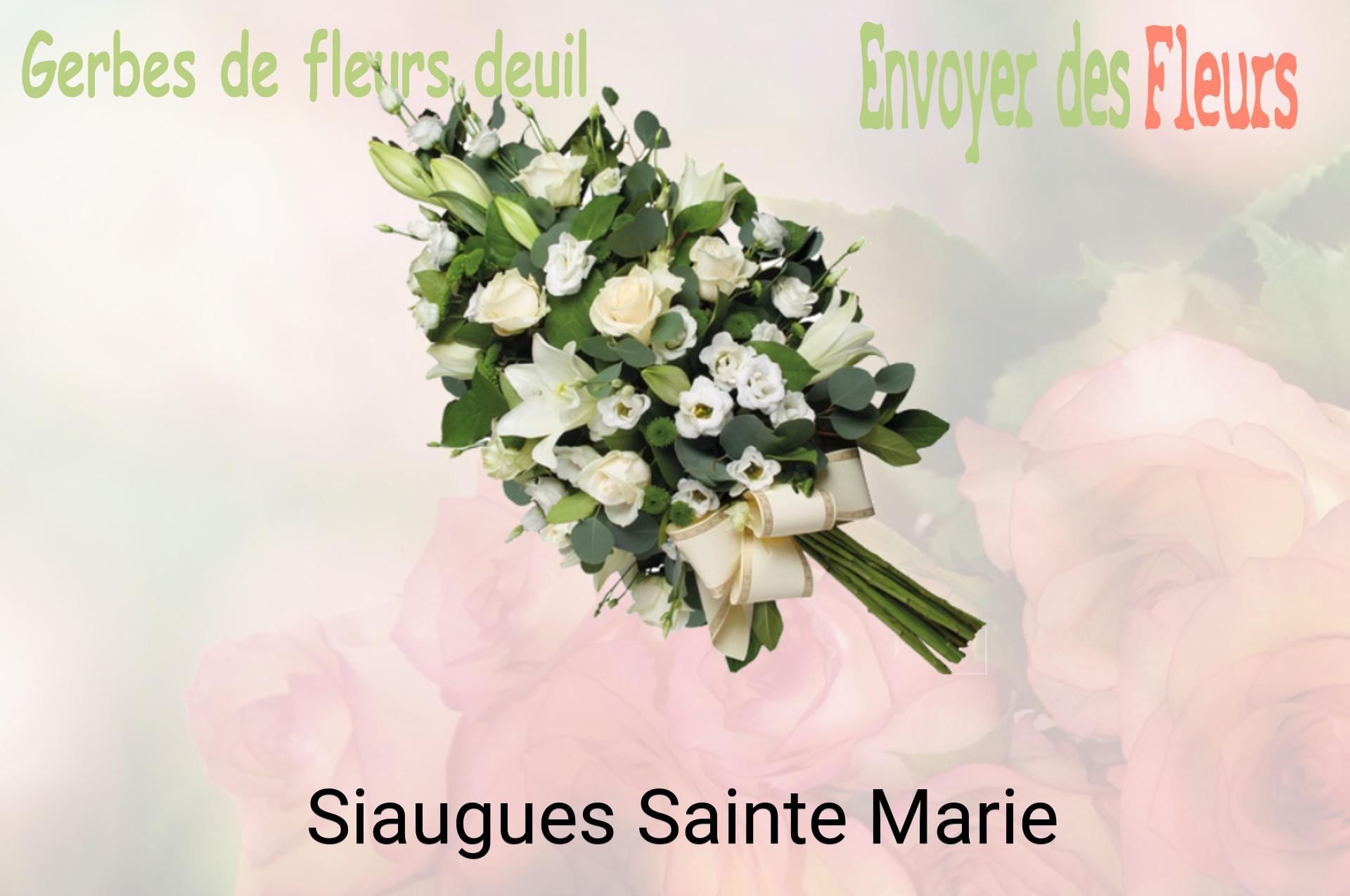 Gerbe de fleurs de deuil livrée à Siaugues-Sainte-Marie